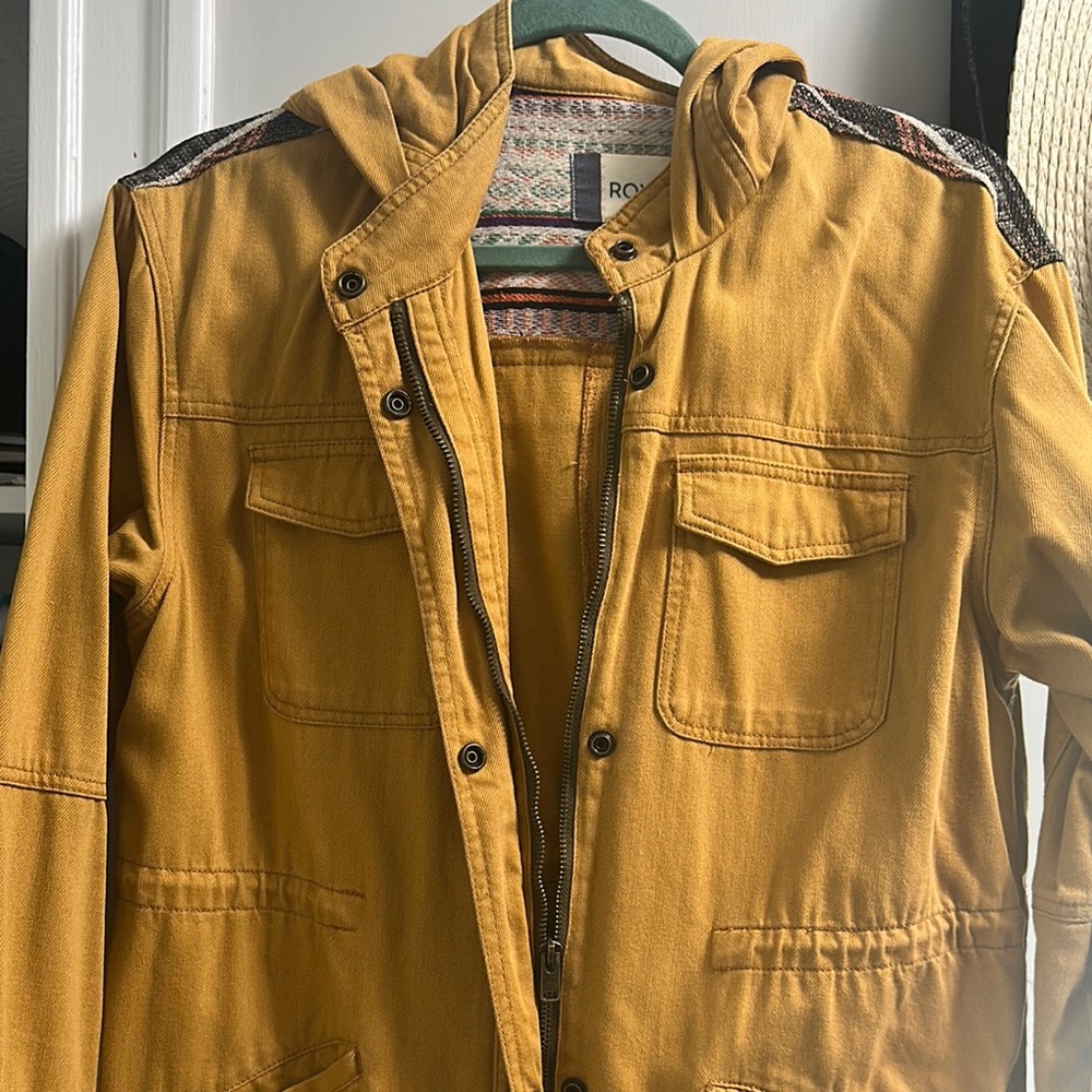 Roxy Yellow Lightweight Utility Jacket